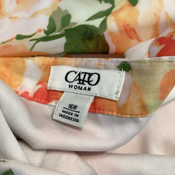 Cato Woman Floral A-Line Midi Skirt 16W - Picture 4 of 5